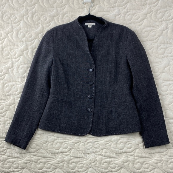 Coldwater Creek Dark Gray Blazer Size 8 - Picture 1 of 11